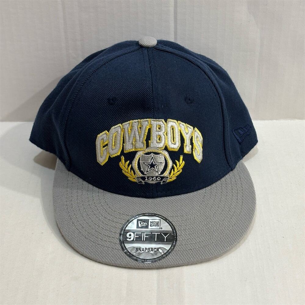 Dallas Cowboys New Era 9FIFTY Snapback Hat Navy Gray Gold Arch Logo